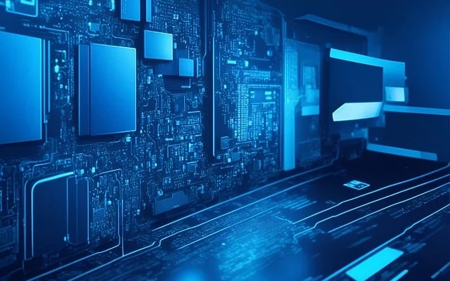 A close-up of a computer motherboard illuminated by blue lights, showcasing intricate circuitry and the model SSIS-816.