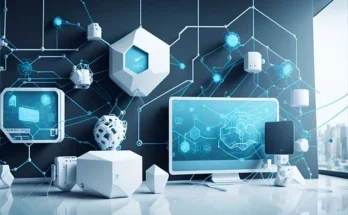 A futuristic cityscape showcasing advanced technology and IoT devices, representing Coyyn.com business vision for the future of tech.