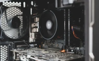 A computer case featuring two fans, illustrating cooling components relevant to the discussion of DLAA vs. DLSS technologies.