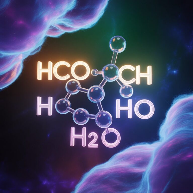 Molecular structure diagram of hcooch ch2 h2o showing bonds and stability features.